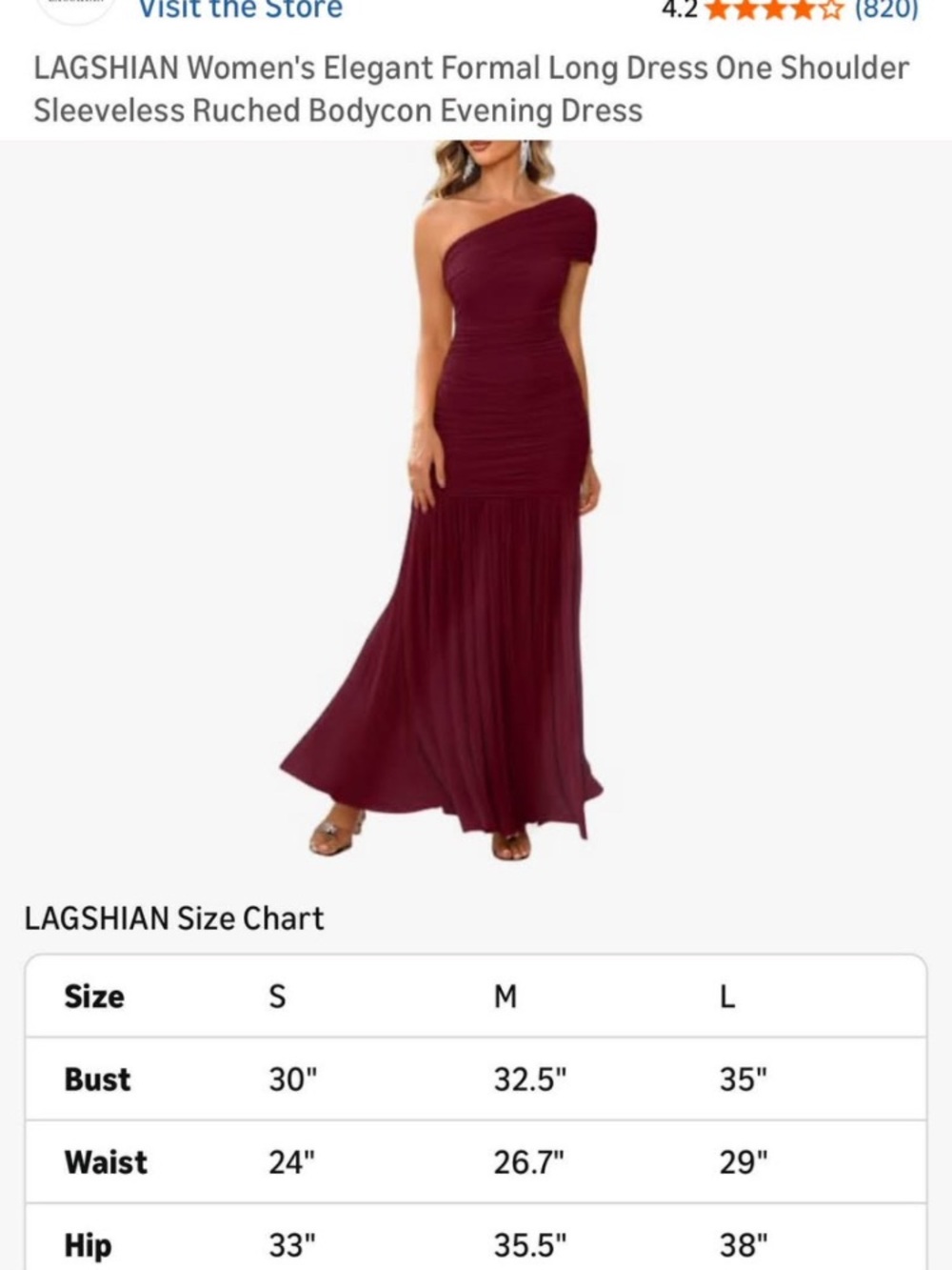 Amazon One-Shoulder Ruched Evening Gown - Picture 4 of 6